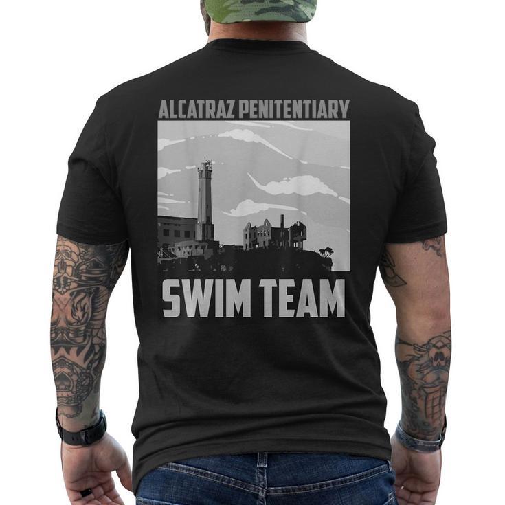 Cute Fancy Alcatraz Penitentiary Swim Team Men's T-shirt Back Print