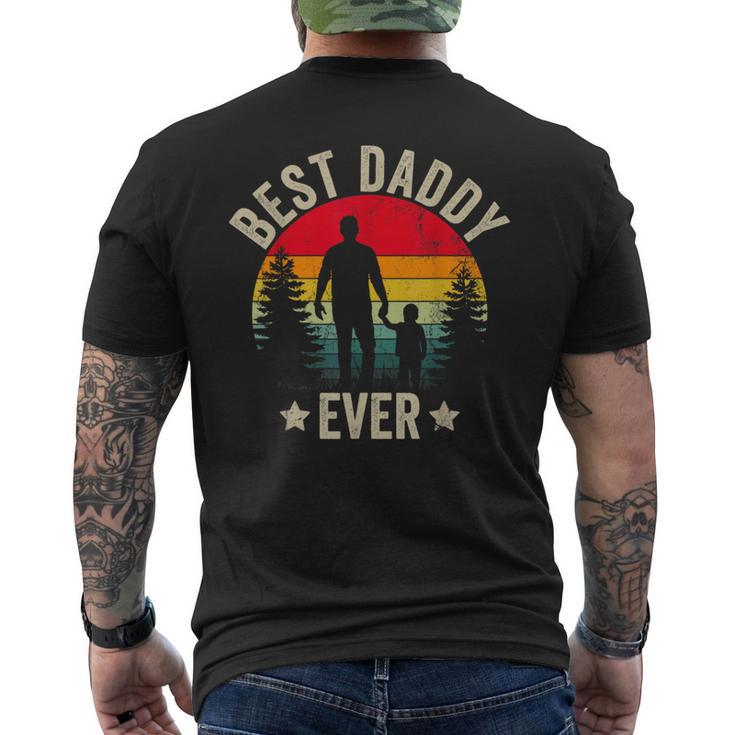 Cute Fathers Day Best Daddy Ever Men's T-shirt Back Print