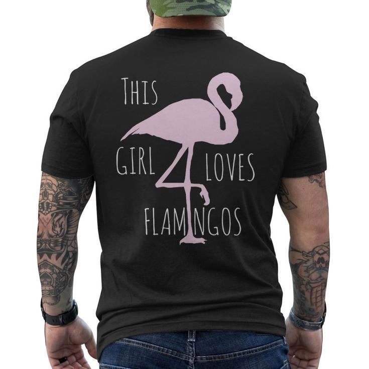 Cute Girls Clothing  This Girl Loves Flamingos Fun Men's T-shirt Back Print