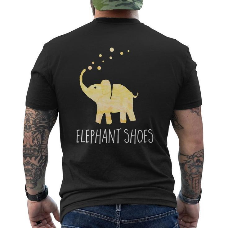 Cute I Love You Elephant Shoes Mens Back Print T-shirt