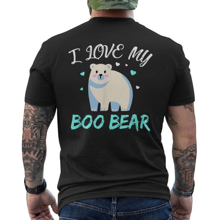 Cute Polar Bear I Love My Boo Bear Men's T-shirt Back Print