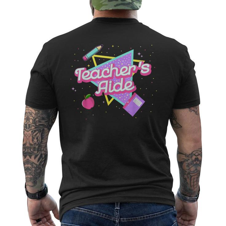 Cute Teacher's Aide 80'S 90'S Back To School Men's T-shirt Back Print