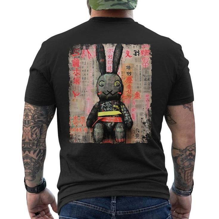 Cyberpunk Rabbit Japanese Futuristic Rabbit Samurei T-Shirt mit Rückendruck