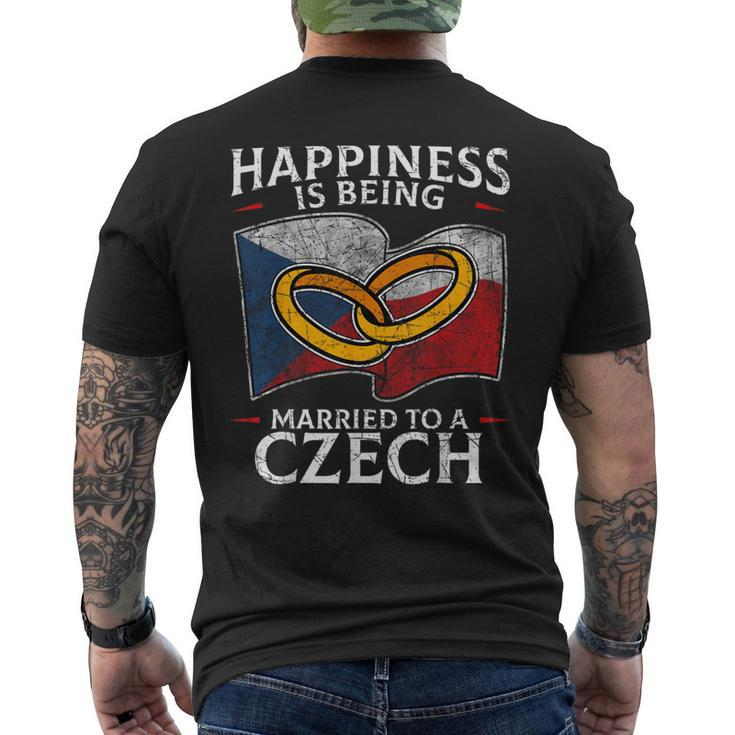 Czech Republic Marriage Czech Heritage Culture Married Men's T-shirt Back Print