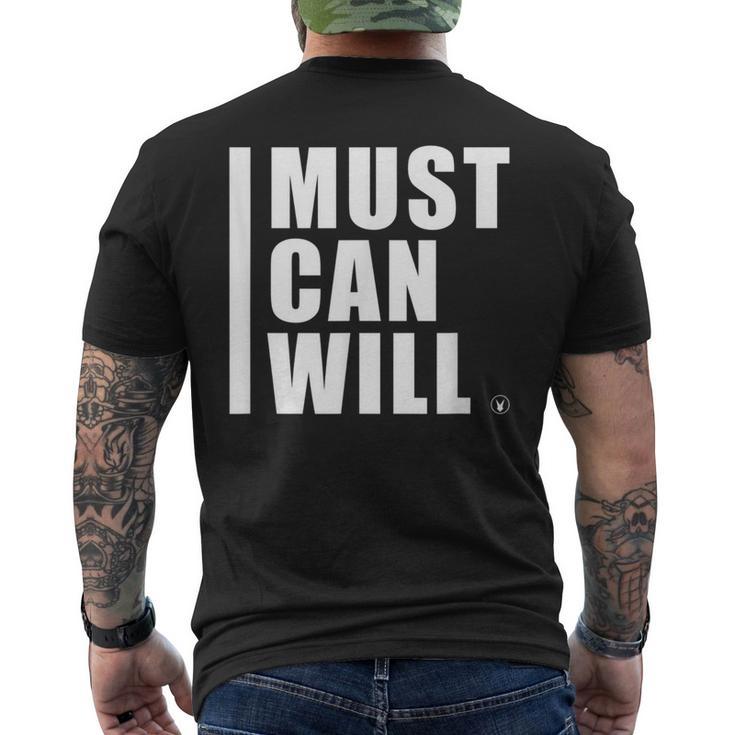 D236 I Must I Can I Will Gym Rabbit T Bodybuilding Men's T-shirt Back Print