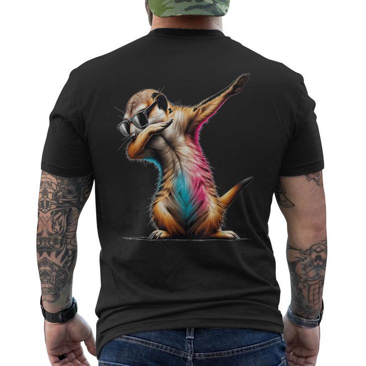 Dabbing Meerkat Dancing Dab Surikate T-Shirt mit Rückendruck