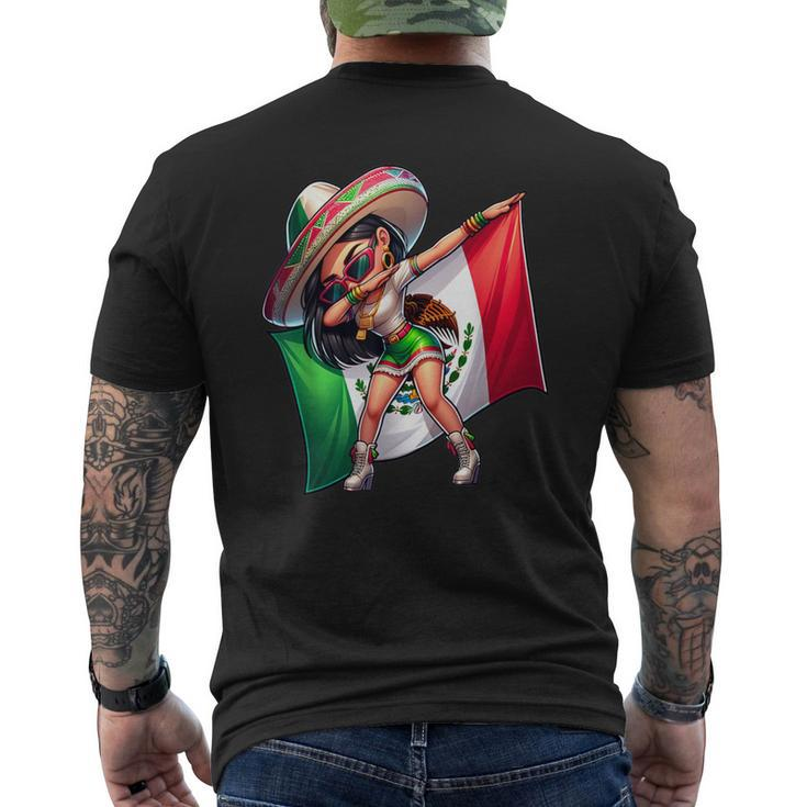 Dabbing Mexican Woman Men's T-shirt Back Print