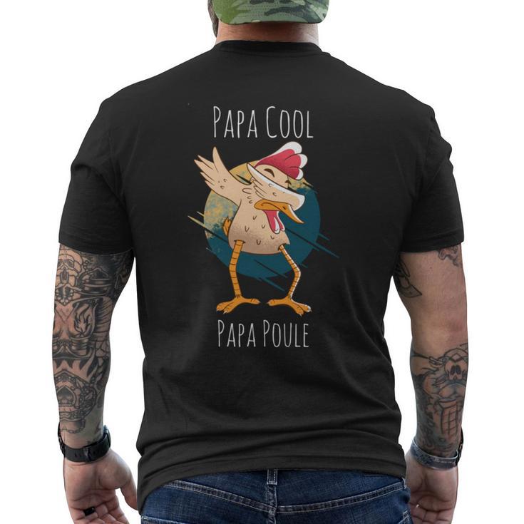 Dabbing Papa Henne Papa Coolatertag T-Shirt mit Rückendruck