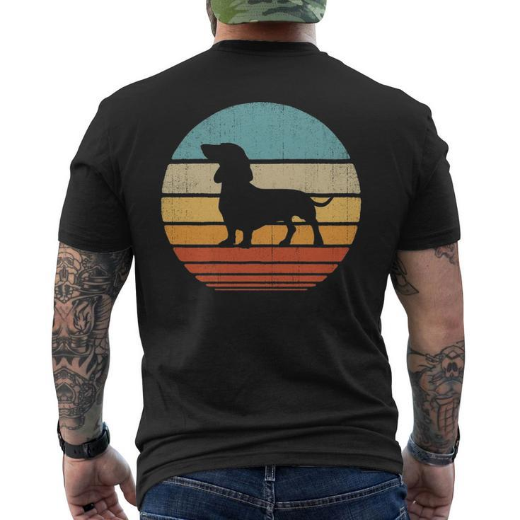 Dachshund Retro Vintage 60S 70S Sunset Wiener Dog Lovers Men's T-shirt Back Print