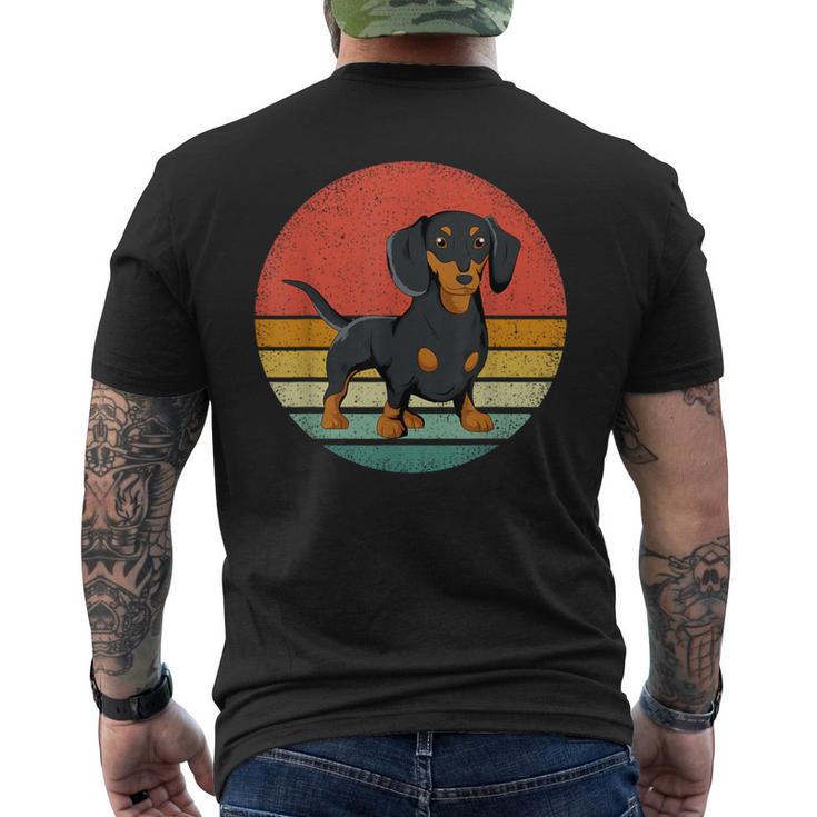 Dachshundintage Dachshund Retro Dog Holder Idea T-Shirt mit Rückendruck