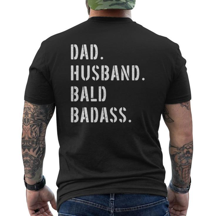 Dad Bald Guy From Daughter Son Wife Mens Back Print T-shirt