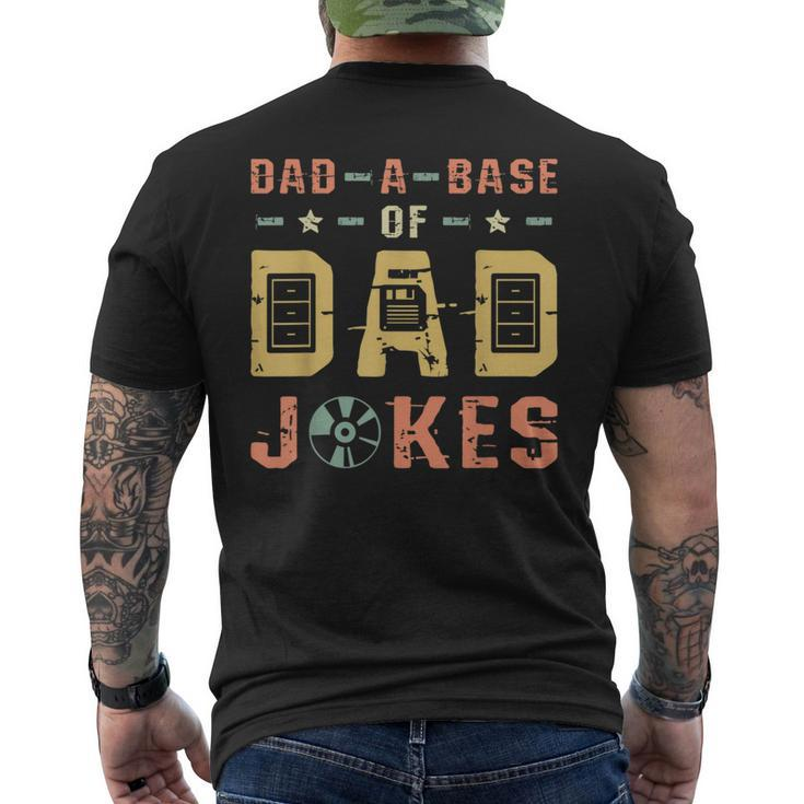 Dad A Base Of Dad Joke Best Daddy Ever Fathers Day Men's T-shirt Back Print