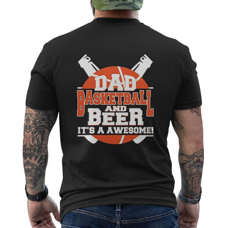 Dad Basketball And Beer Its A Awesome Mens Back Print T-shirt