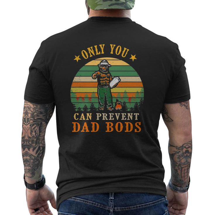 Dad Bear Only You Can Prevent Dad Bods Fathers Day Mens Back Print T-shirt