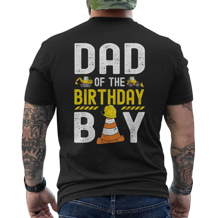 Dad Of The Birthday Boy Construction Worker Bday Men's T-shirt Back Print