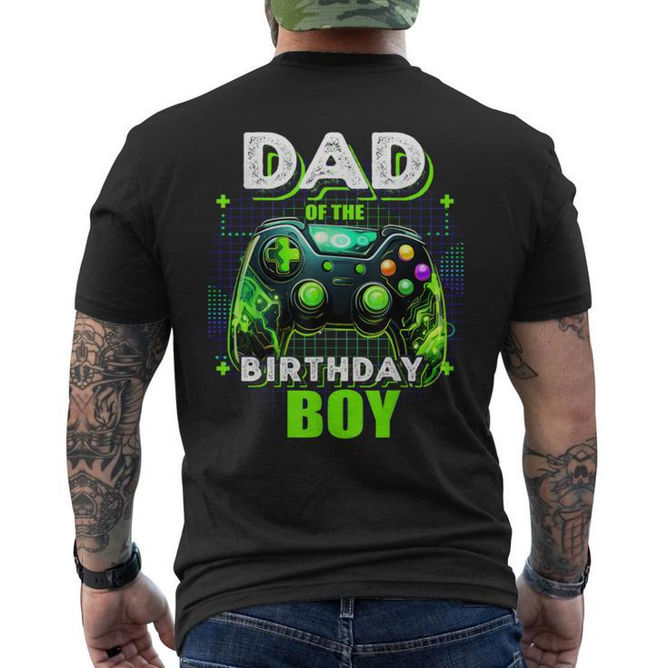 Dad Of The Birthday Boy Matching Video Game Birthday Party Men's T-shirt Back Print