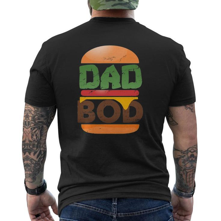 Dad Bod Cheeseburger Dad Body Hunk Father's Day Mens Back Print T-shirt
