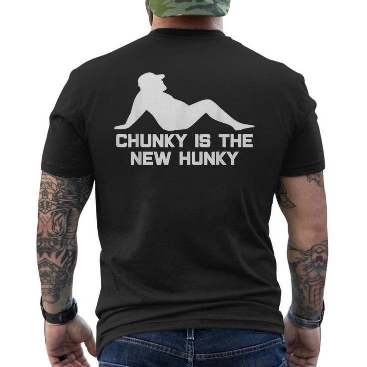 Dad Bod Chunky Is The New Hunky Dadbod Silhouette Beer Gut Men's T-shirt Back Print
