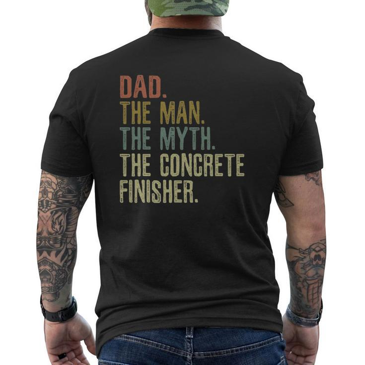 Dad And Concrete Finisher Mens Back Print T-shirt
