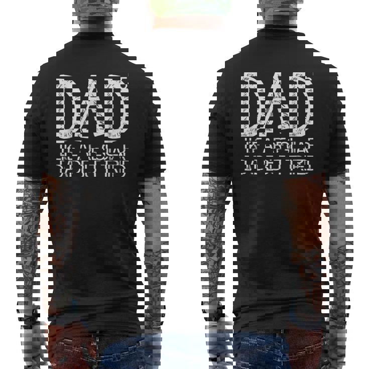 Dad To The Fifth Power Dad Of 5 Kids Mens Back Print T-shirt