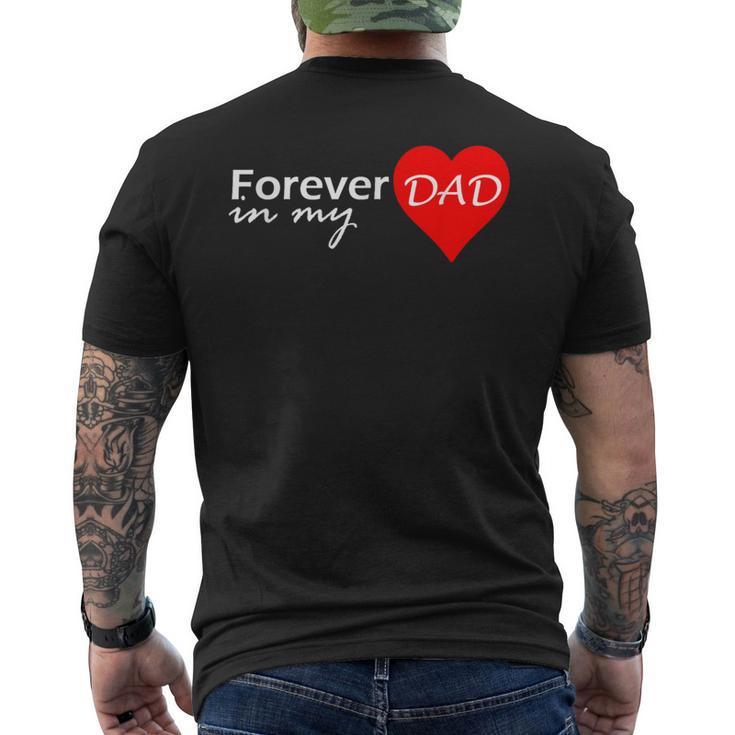 Dad Forever In My Heart Loving Memory T Apparel Men's T-shirt Back Print