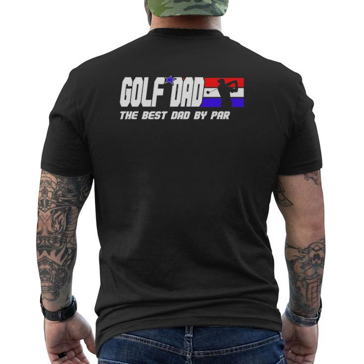 Dad Golf Men Father's Day Golf Best Dad By Par Mens Back Print T-shirt