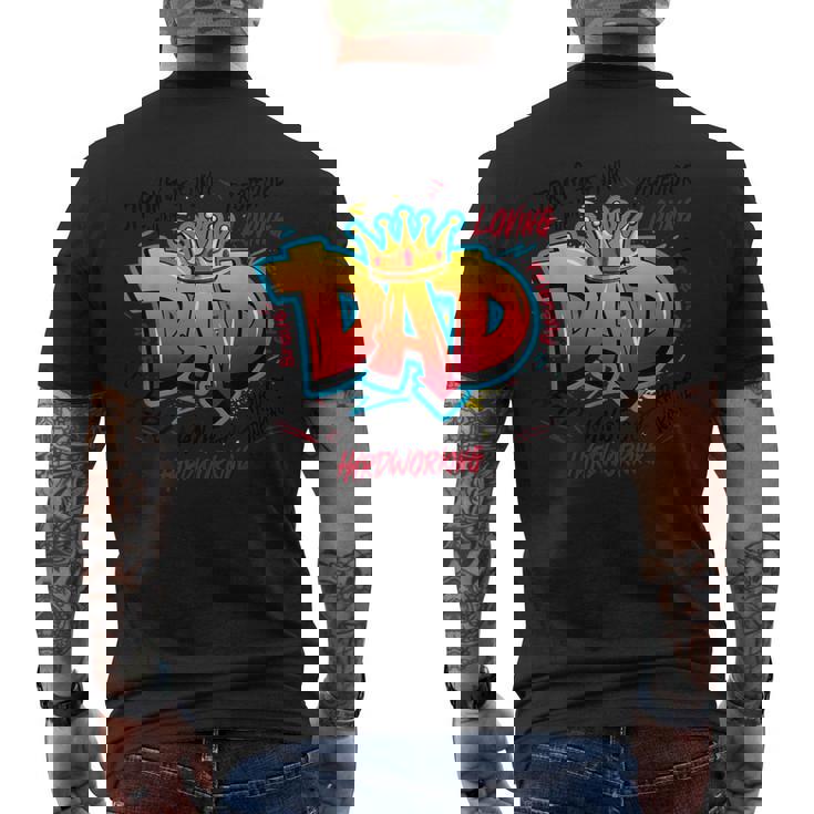 Dad Graffiti Man Of God Father’S Day For Dad Men's T-shirt Back Print