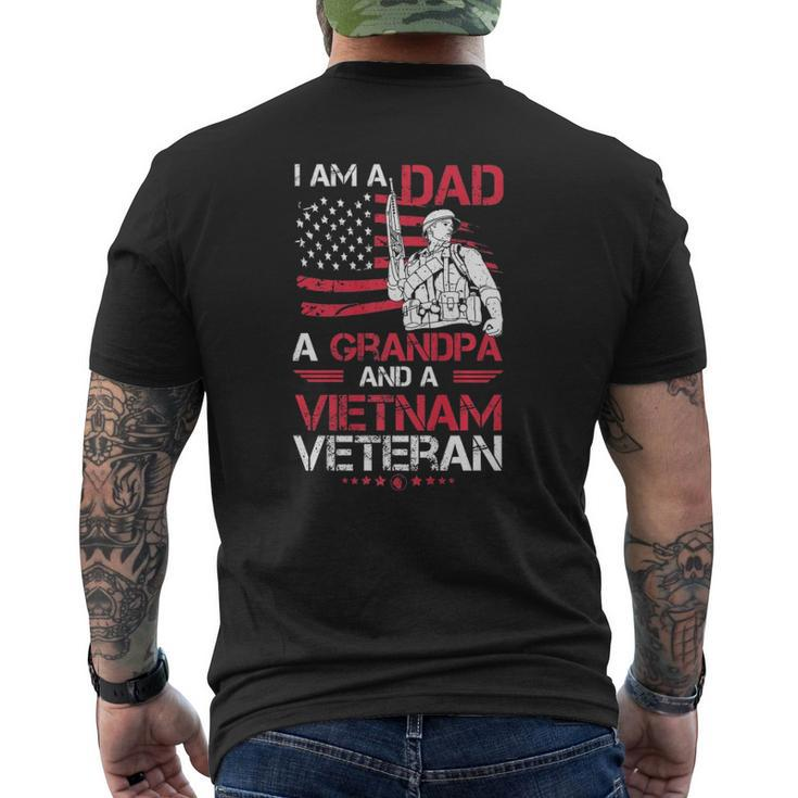 I Am A Dad A Grandpa And A Vietnam Veteran For Grandpas Mens Back Print T-shirt
