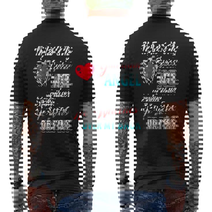 My Dad Is My Guardian Angel Father Remembrance Daughter Son Mens Back Print T-shirt