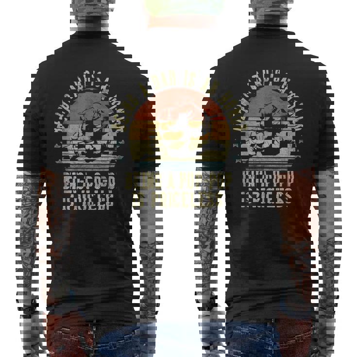 Being A Dad Is An Honor Being A Pop-Pop Is Priceless Poppop Men's T-shirt Back Print