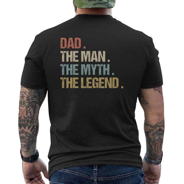 Dad The Man Myth Legend Father Retro Christmas Mens Back Print T-shirt