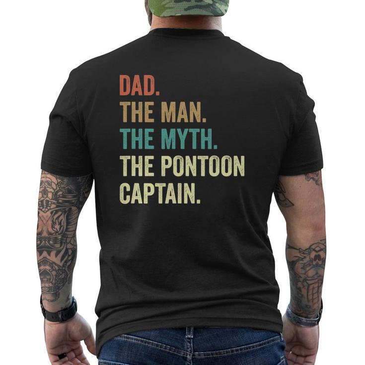 Dad Man Myth Pontoon Captain Pontoon S For Men Mens Back Print T-shirt