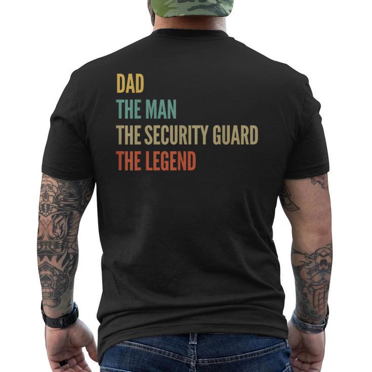 The Dad The Man The Security Guard The Legend Men's T-shirt Back Print