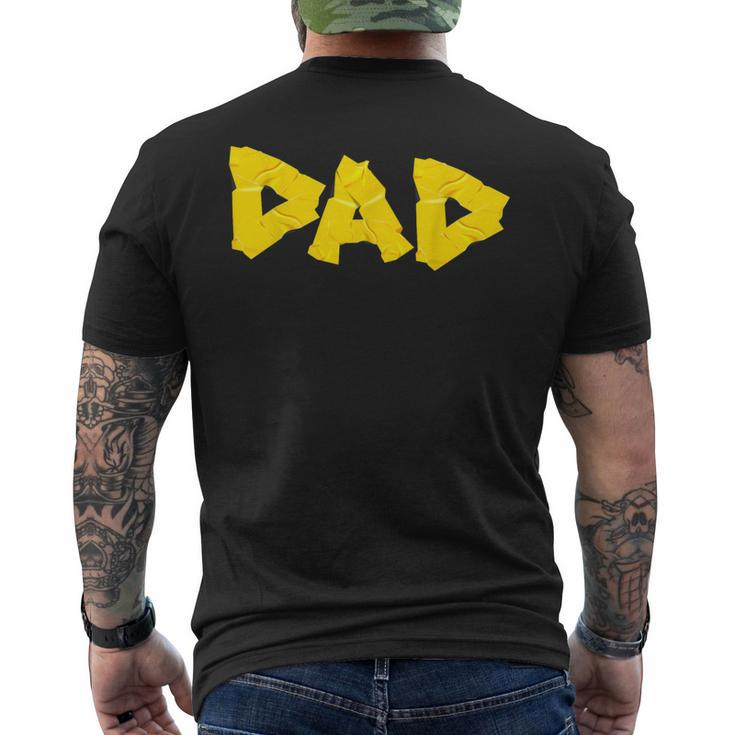 Dad Papa Fathers Day 2024 Tape Style Men's T-shirt Back Print