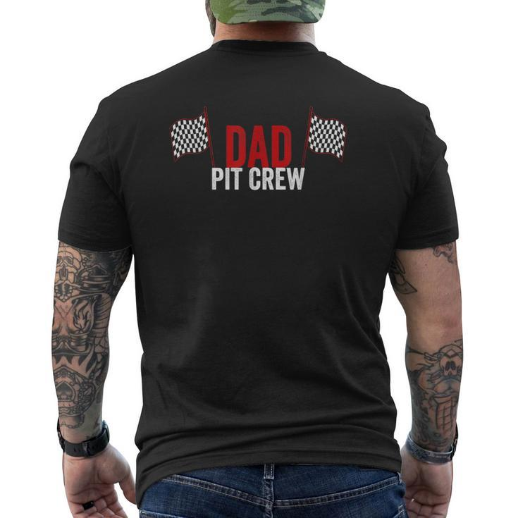 Dad Pit Crew Vintage For Racing Party Costume Mens Back Print T-shirt