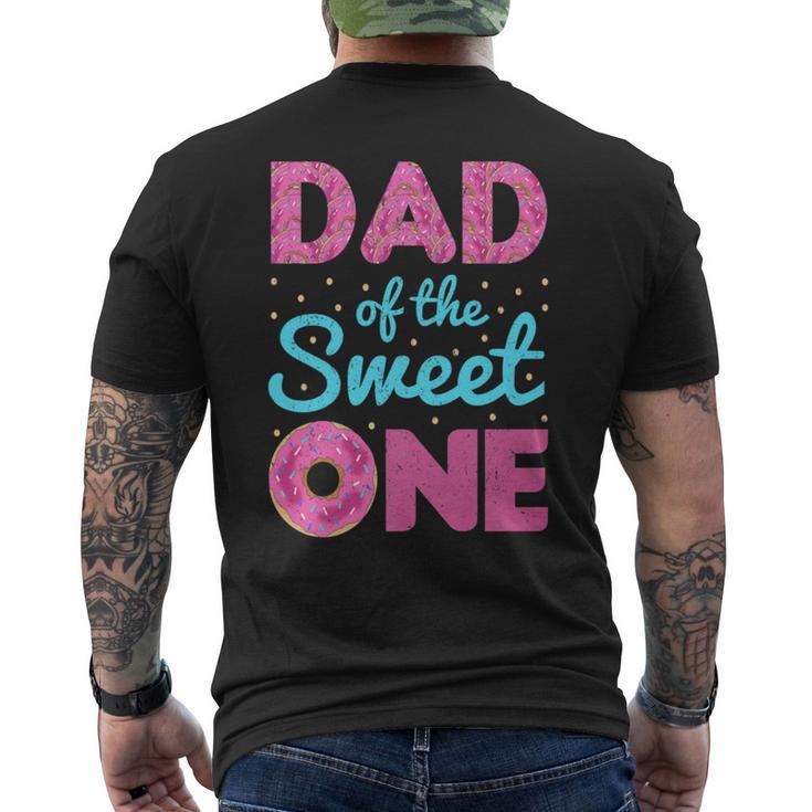 Dad Of Sweet One 1St Birthday Matching Family Donut Men's T-shirt Back Print