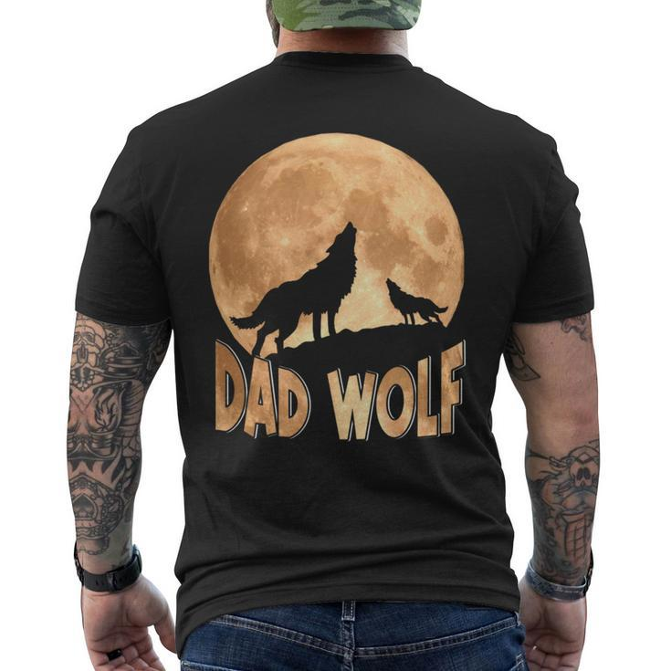 Dad Wolf Happy Father's Day Matching Wolf Lover Men's T-shirt Back Print