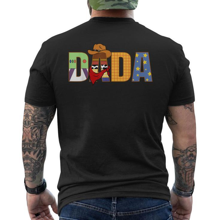 Dada Birthday Boy Western Rodeo Family Party Decorations Men's T-shirt Back Print
