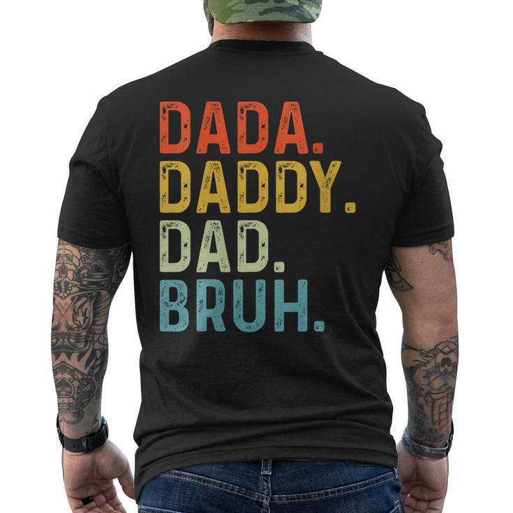 Dada Daddy Dad Bruh Husband Fathers Day Men's T-shirt Back Print