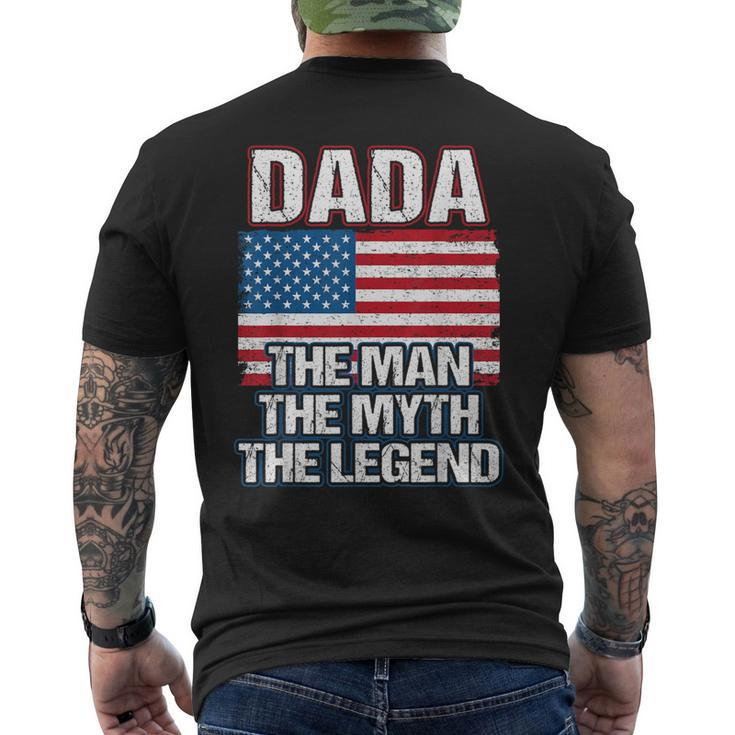 Dada The Man The Myth The Legend Dad Grandpa Fathers Day Men's T-shirt Back Print
