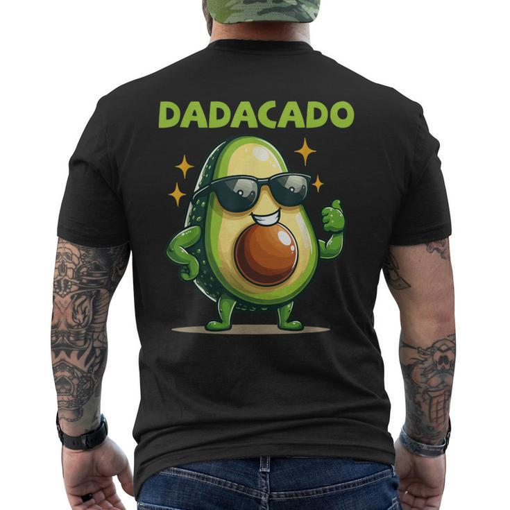 Dadacado Avocado Dad Vegan Family Father's Day Men's T-shirt Back Print