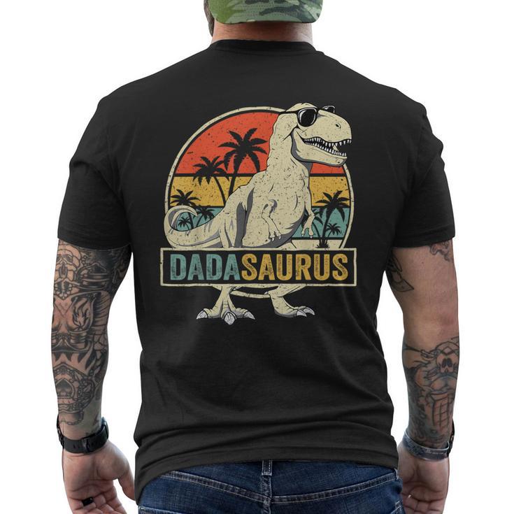 Dadasaurus T Rex Dinosaur Dada Saurus Family Matching Men's T-shirt Back Print