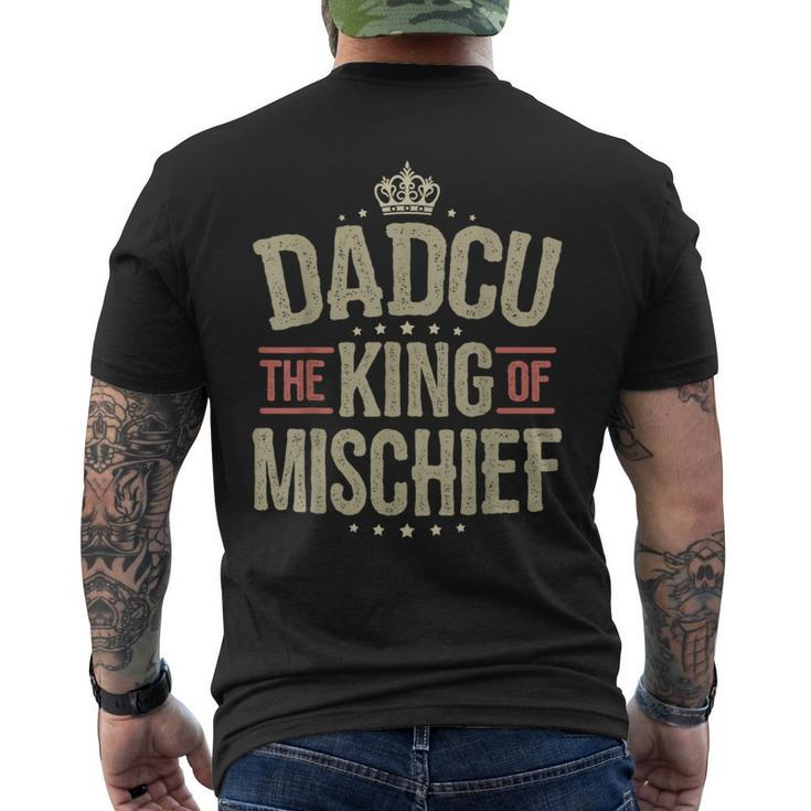 Dadcu King Of Mischief For Grandad Fathers Day Men's T-shirt Back Print