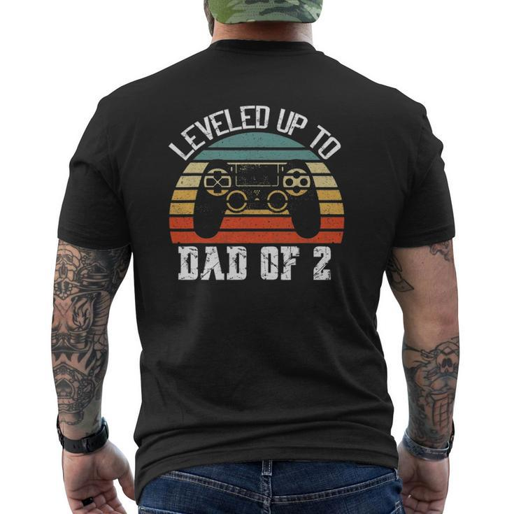 Daddy Again Leveled Up To Dad Of 2 Dad Mens Back Print T-shirt