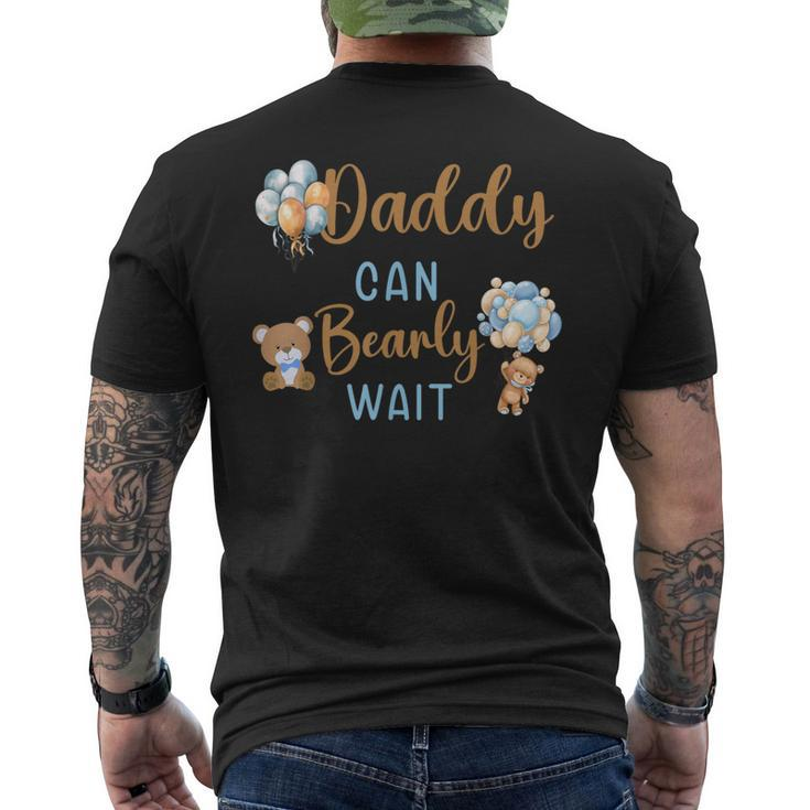 Daddy Can Bearly Wait Gender Neutral Baby Shower Matching Men's T-shirt Back Print
