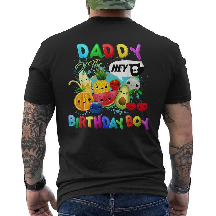 Daddy Of The Birthday Boy Family Fruit Birthday Party Men's T-shirt Back Print