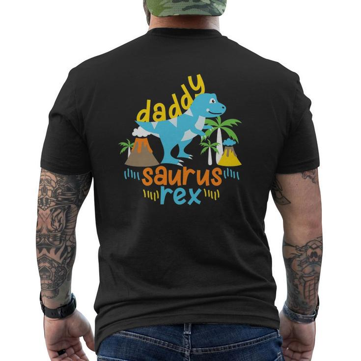 Daddy Dad Saurus Rex Dinosaur Dino For Father Mens Back Print T-shirt