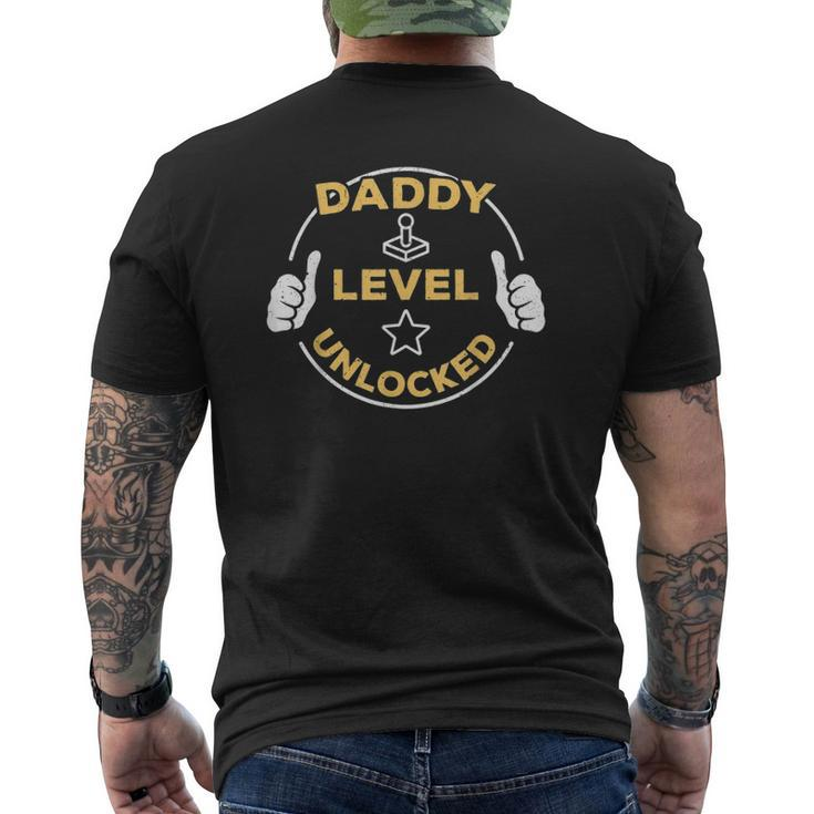 Daddy Level Unlocked Soon To Be Daddy Mens Back Print T-shirt