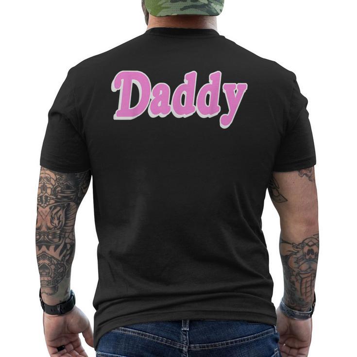 Daddy Pastel Aesthetic Black And Pink Men's T-shirt Back Print