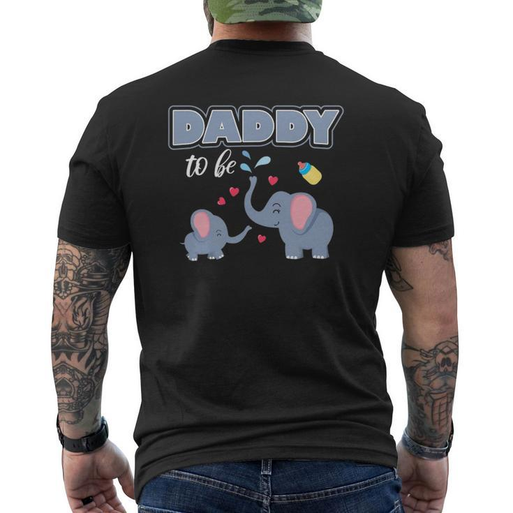 Daddy To Be Pregnancy Elephant Lovers Mens Back Print T-shirt